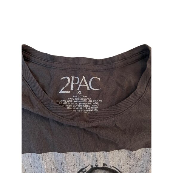 2Pac Graphic TShirt Short Sleeve Gray Brown Tee Men's Size XL - Picture 4 of 4